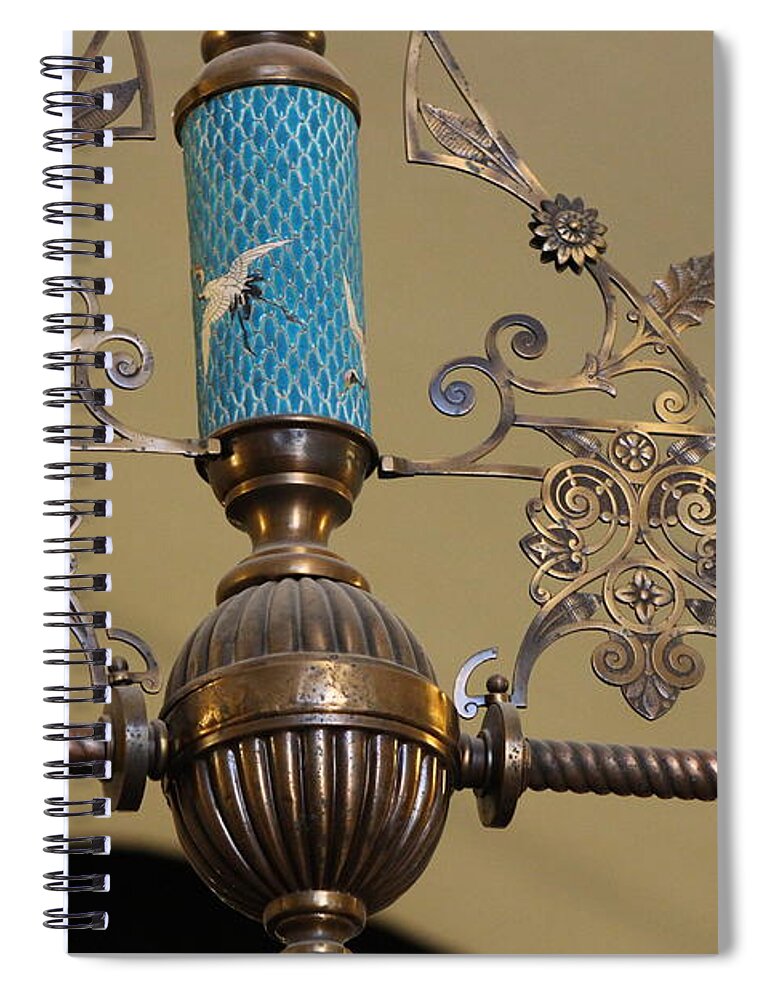 Old West Spiral Notebook featuring the photograph Aqua and Copper Lighting by Colleen Cornelius