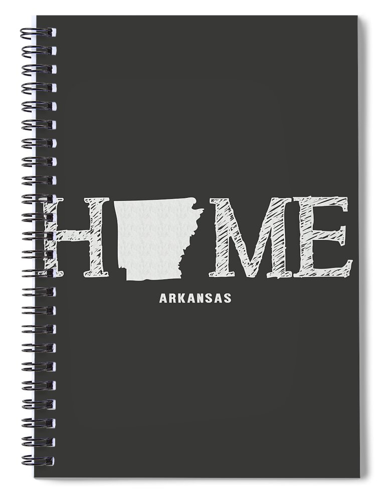 Arkansas Spiral Notebook featuring the mixed media AR Home by Nancy Ingersoll