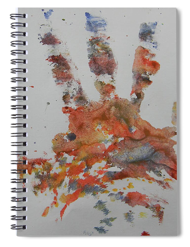 Marwan Khoury Spiral Notebook featuring the painting Arab Spring One by Marwan George Khoury