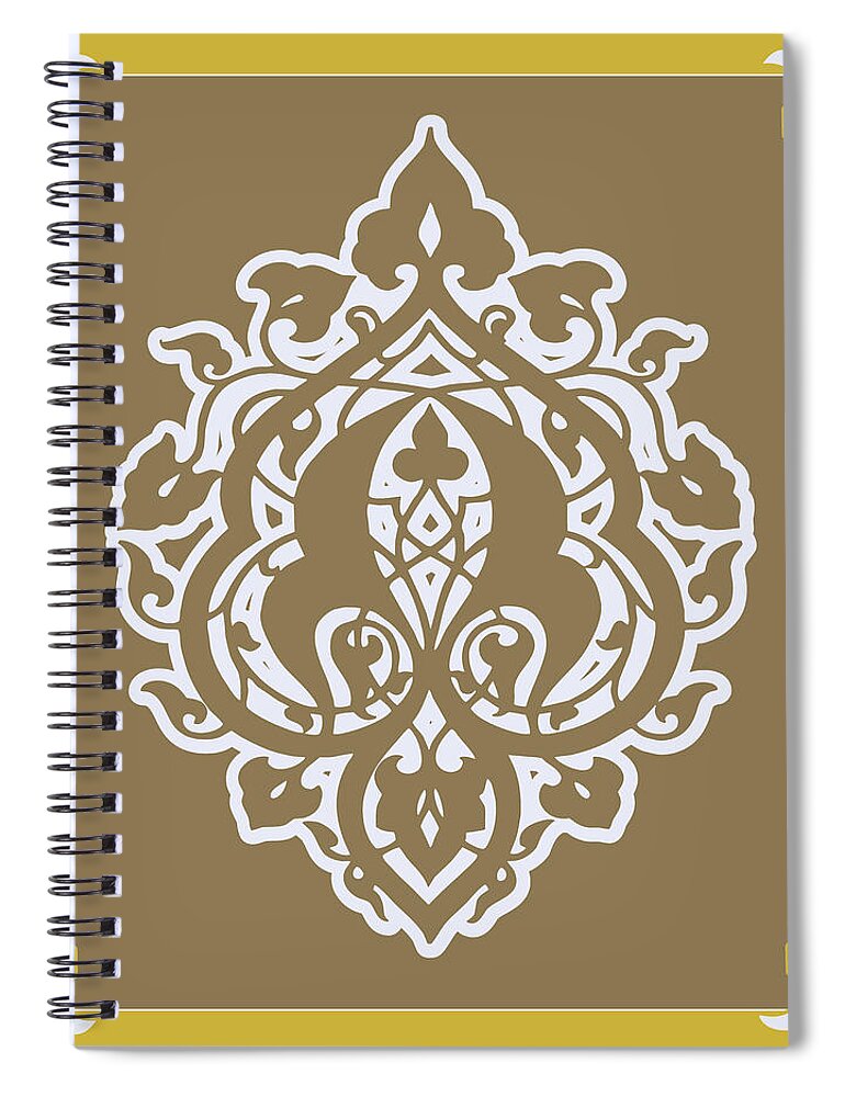 Spiral Notebook featuring the digital art Arabesque Design by Scheme Of Things Graphics