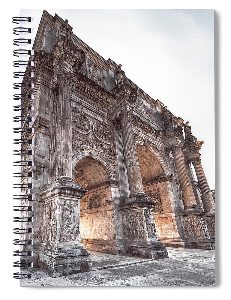 Arch Of Constantine Spiral Notebook featuring the photograph Arch of Constantine by S Paul Sahm