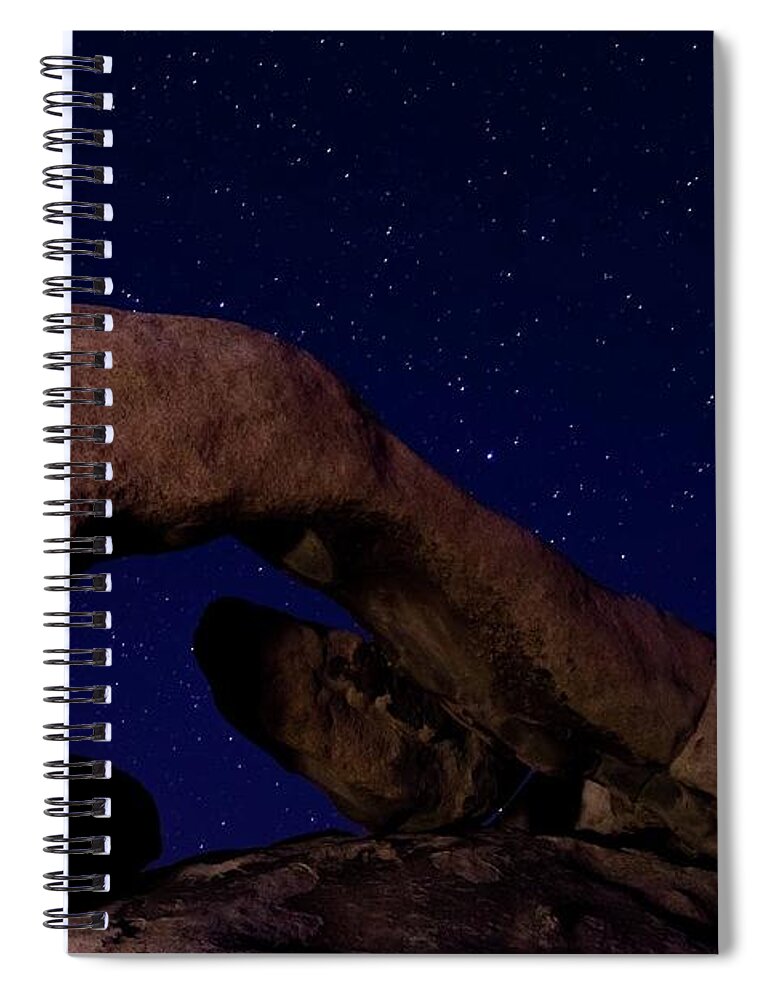Night Spiral Notebook featuring the photograph Arch Rock 2 by Ed Clark