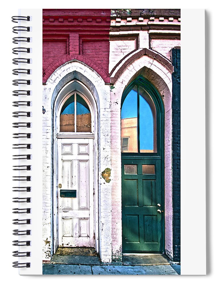 Door Spiral Notebook featuring the photograph 050 - Door One and Door Too by David Ralph Johnson