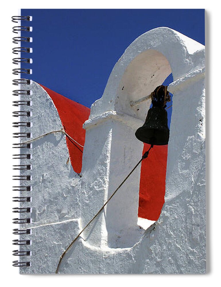 Mykonos Spiral Notebook featuring the photograph Architecture Mykonos Greece by Bob Christopher
