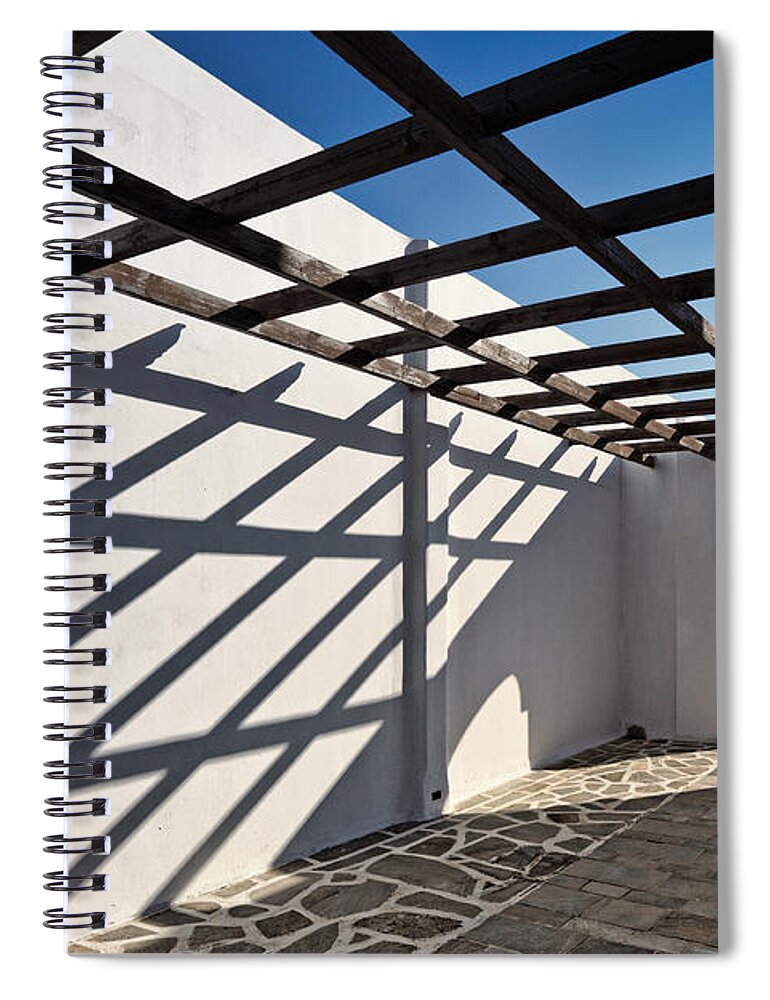 Architecture Spiral Notebook featuring the photograph Architecture of Andros - Greece by Constantinos Iliopoulos