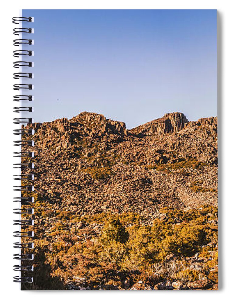 Arid Spiral Notebook featuring the photograph Arid Australian panoramic by Jorgo Photography