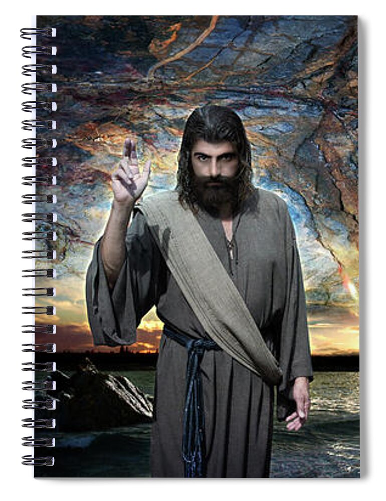 Jesus Spiral Notebook featuring the photograph Arise by Acropolis De Versailles