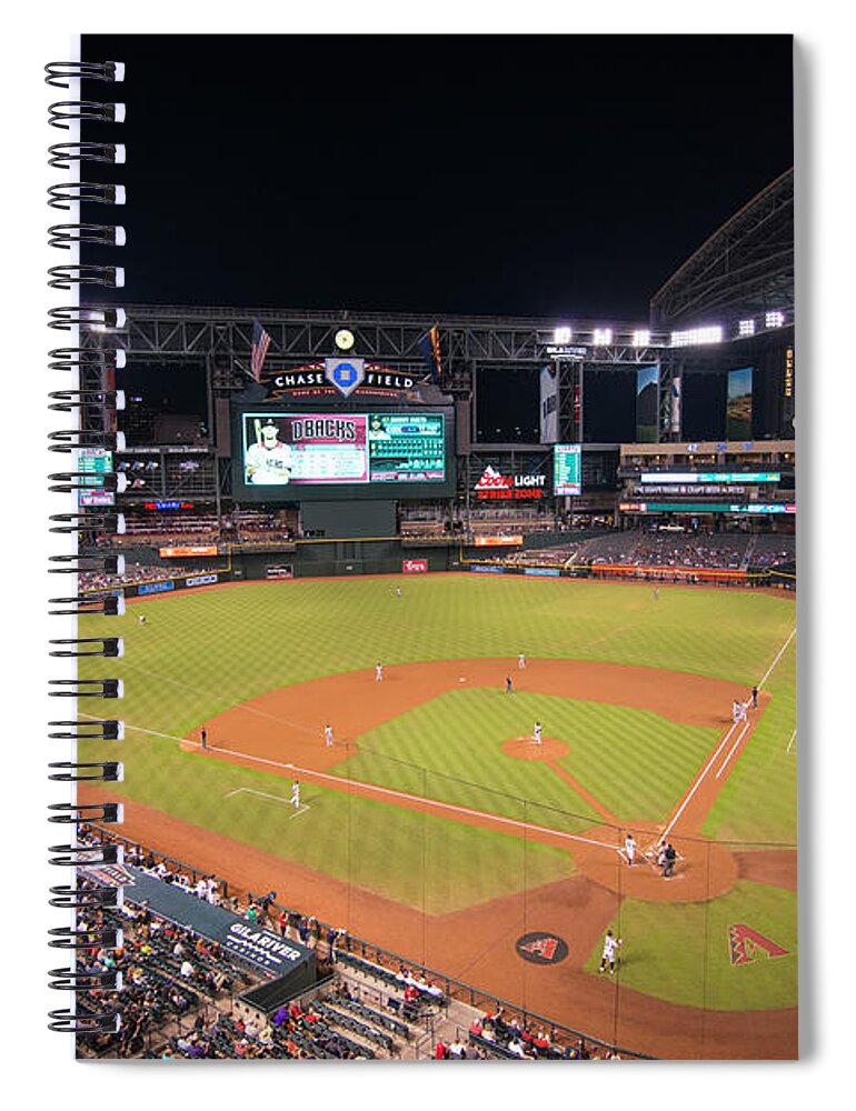 Arizona Spiral Notebook featuring the photograph Arizona Diamondbacks Baseball 2591 by David Haskett II