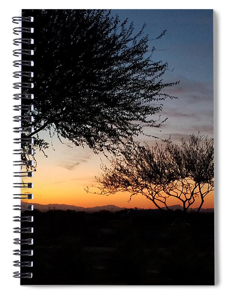 Arizona Spiral Notebook featuring the photograph Arizona Sunset by Vic Ritchey