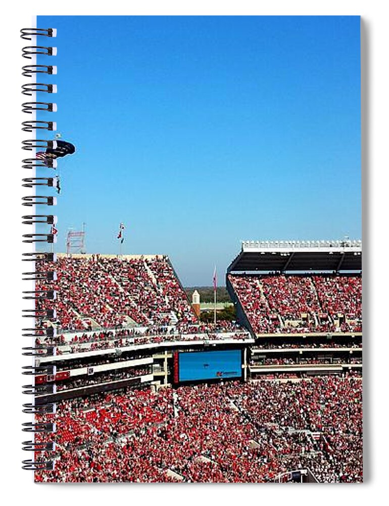 Gameday Spiral Notebook featuring the photograph Army Rangers Drop In On Gameday by Kenny Glover
