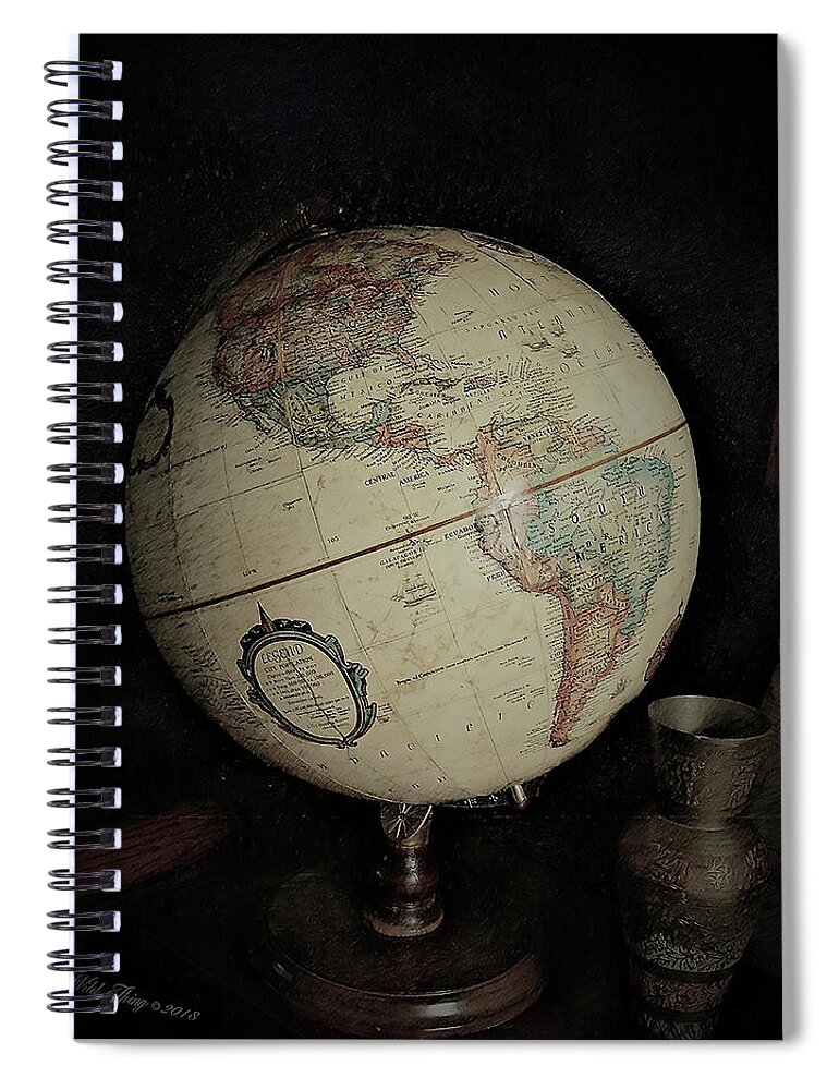 Globe Spiral Notebook featuring the photograph Around the World by Wild Thing