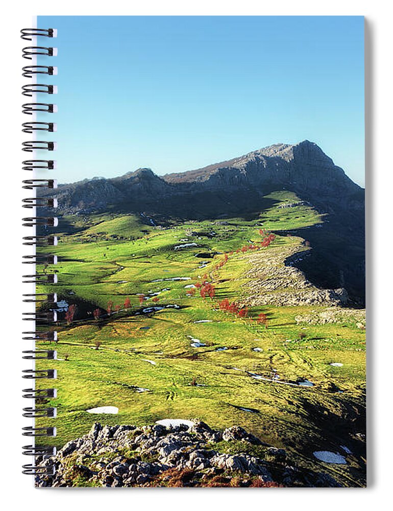 Mountain Spiral Notebook featuring the photograph Arraba lands by Mikel Martinez de Osaba