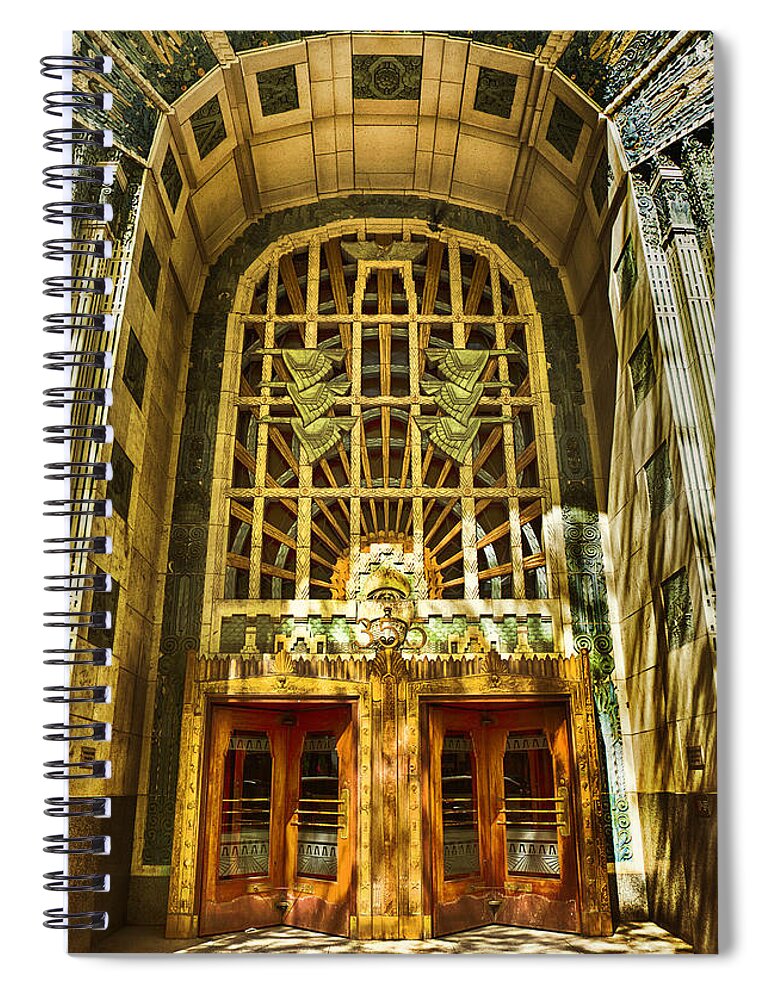Vancouver Spiral Notebook featuring the photograph Art Deco Marine Building by Theresa Tahara