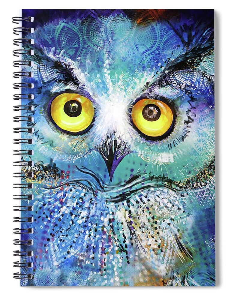 Artprize Spiral Notebook featuring the painting ArtPrize #2 Baby Blue by Laurel Bahe