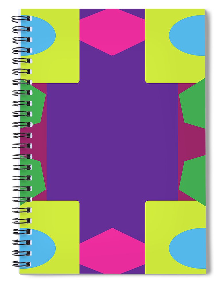 Urban Spiral Notebook featuring the digital art 060 Imagined Shapes by Cheryl Turner