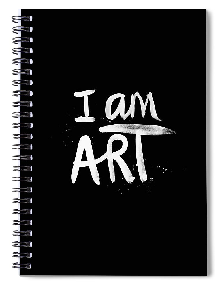 I Am Art Spiral Notebook featuring the mixed media I Am Art- Painted by Linda Woods