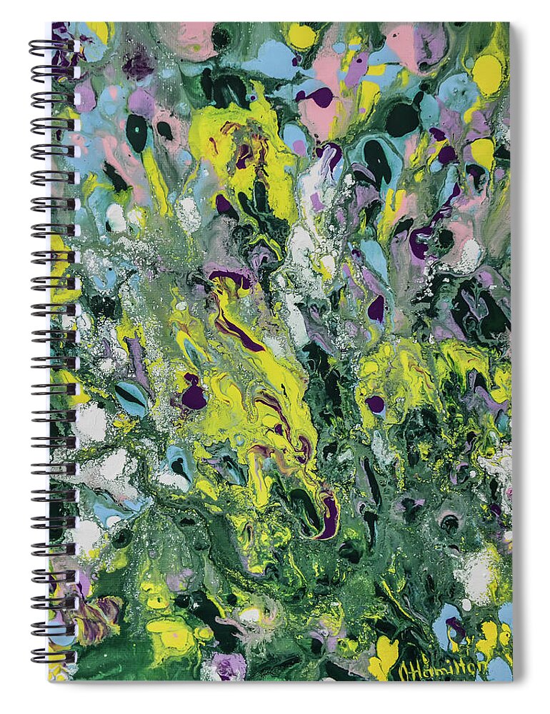 The Feeling Of Spring Spiral Notebook featuring the painting The Feeling Of Spring by Olga Hamilton