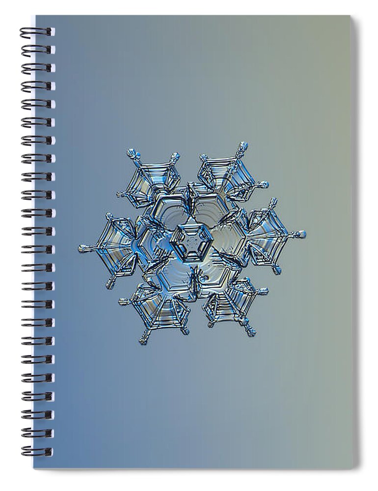 Snowflake Spiral Notebook featuring the photograph Snowflake photo - Flying castle alternate by Alexey Kljatov