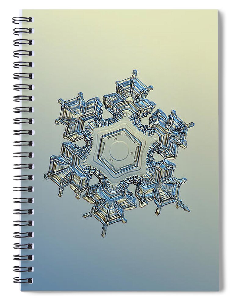 Snowflake Spiral Notebook featuring the photograph Snowflake photo - Iron crown by Alexey Kljatov