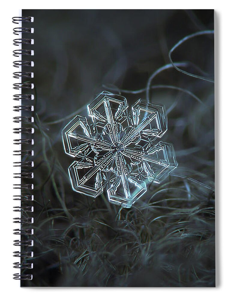 Snowflake Spiral Notebook featuring the photograph Snowflake photo - Alcor by Alexey Kljatov