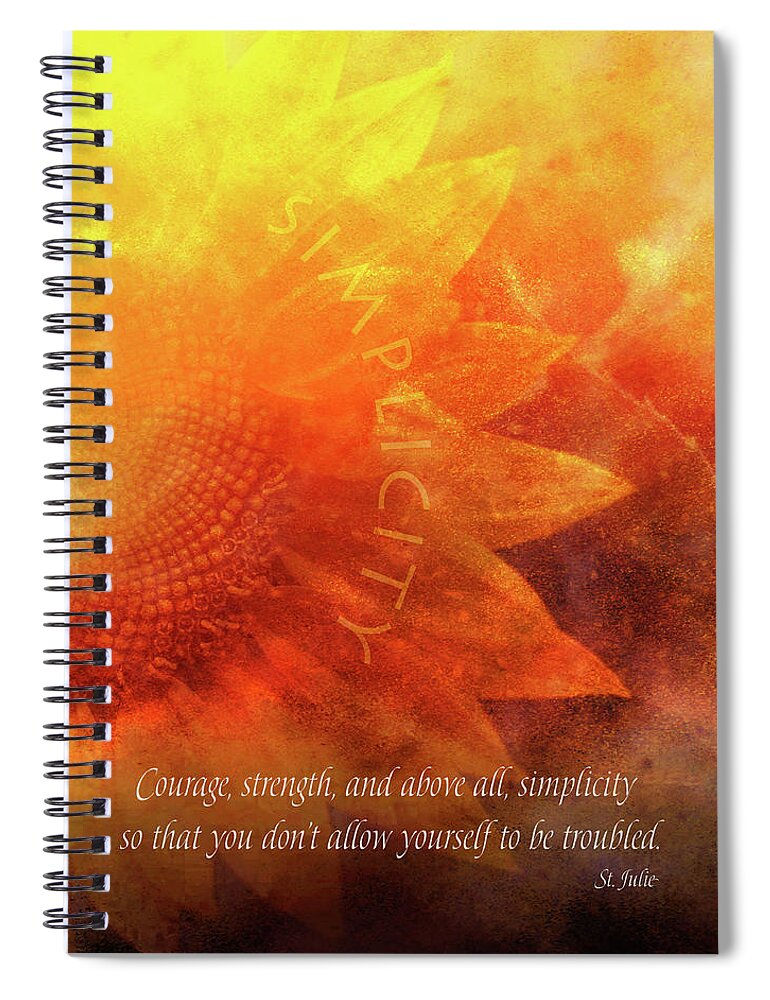 Courage Spiral Notebook featuring the digital art Courage by Terry Davis
