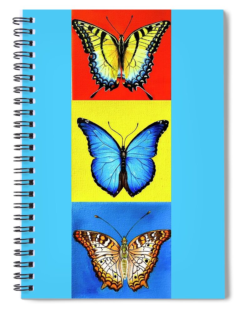 Painting Spiral Notebook featuring the painting Happiness by Sudakshina Bhattacharya