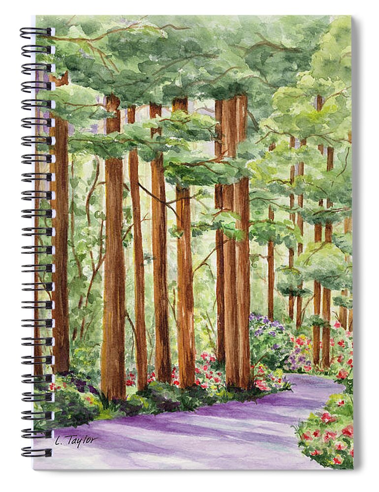 Forest Spiral Notebook featuring the painting Standing Tall by Lori Taylor