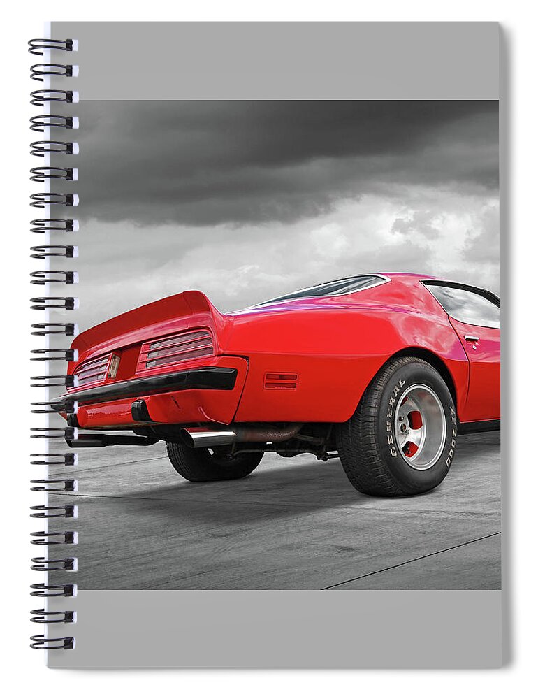 Pontiac Firebird Spiral Notebook featuring the photograph 1974 Pontiac Firebird Formula 400 Rear by Gill Billington