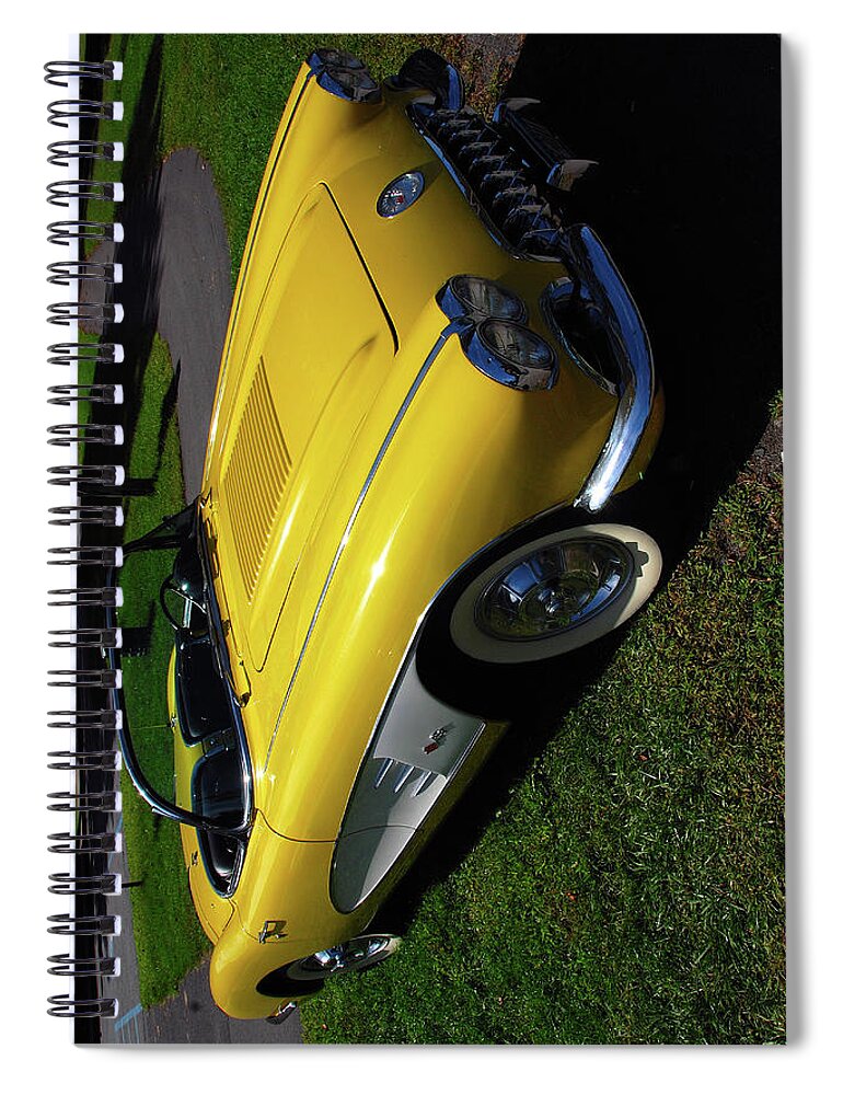 Automobiles Spiral Notebook featuring the photograph Nineteen Fifty Eight C1 Plate 1 by John Schneider