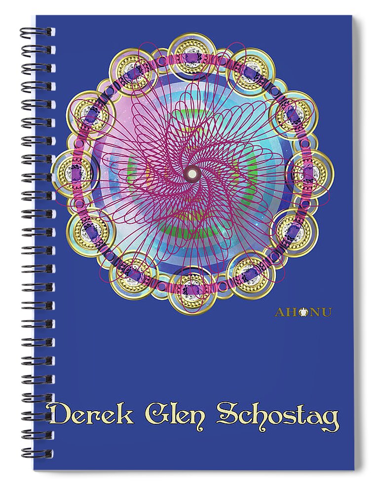 Chakras Spiral Notebook featuring the mixed media Derek Soul Portrait by AHONU Aingeal Rose