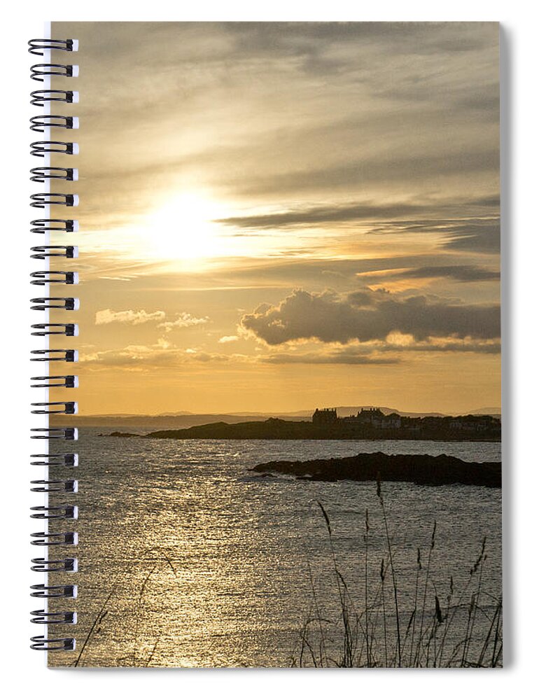 Sunny Evening Spiral Notebook featuring the photograph As Grass in the Wind. by Elena Perelman