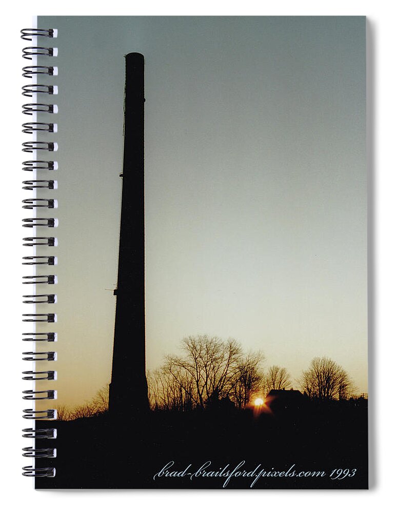 Brad Brailsford Spiral Notebook featuring the photograph Asarco Stack Demolition by Brad Brailsford