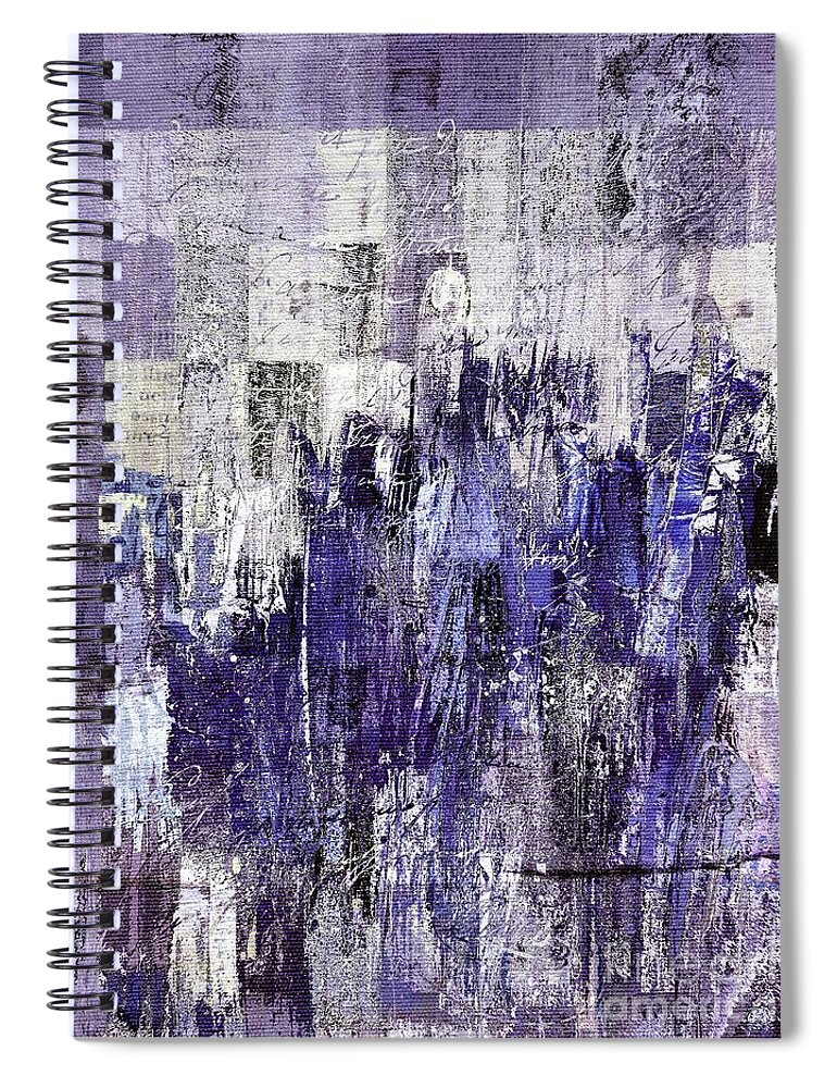 Abstract Spiral Notebook featuring the painting Ascension - c03xt-166at2c by Variance Collections