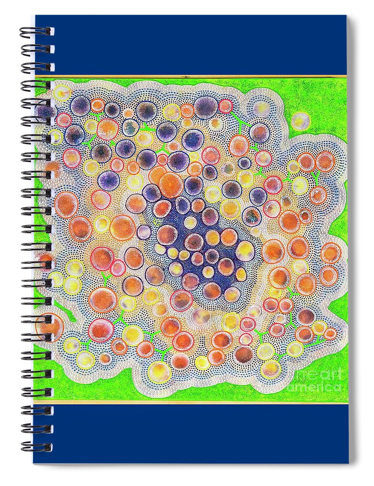 Ascension Spiral Notebook featuring the painting Arrival. by Pamukkale