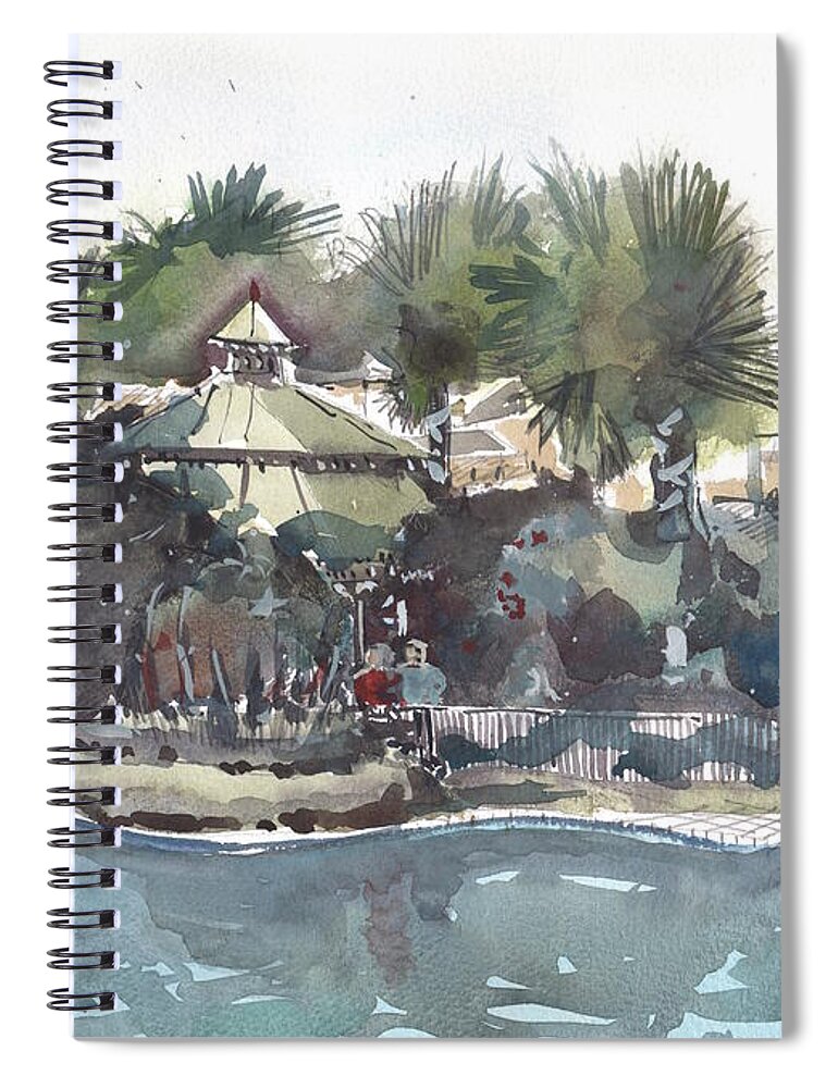 Florida Spiral Notebook featuring the painting Ashton Garden's Tampa by Gaston McKenzie