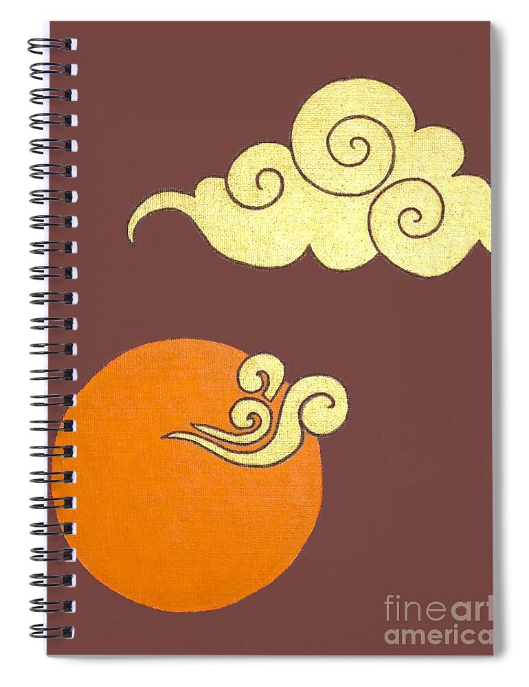 Clouds Spiral Notebook featuring the painting Asian Cloud Icon No. 1 by Jayne Somogy