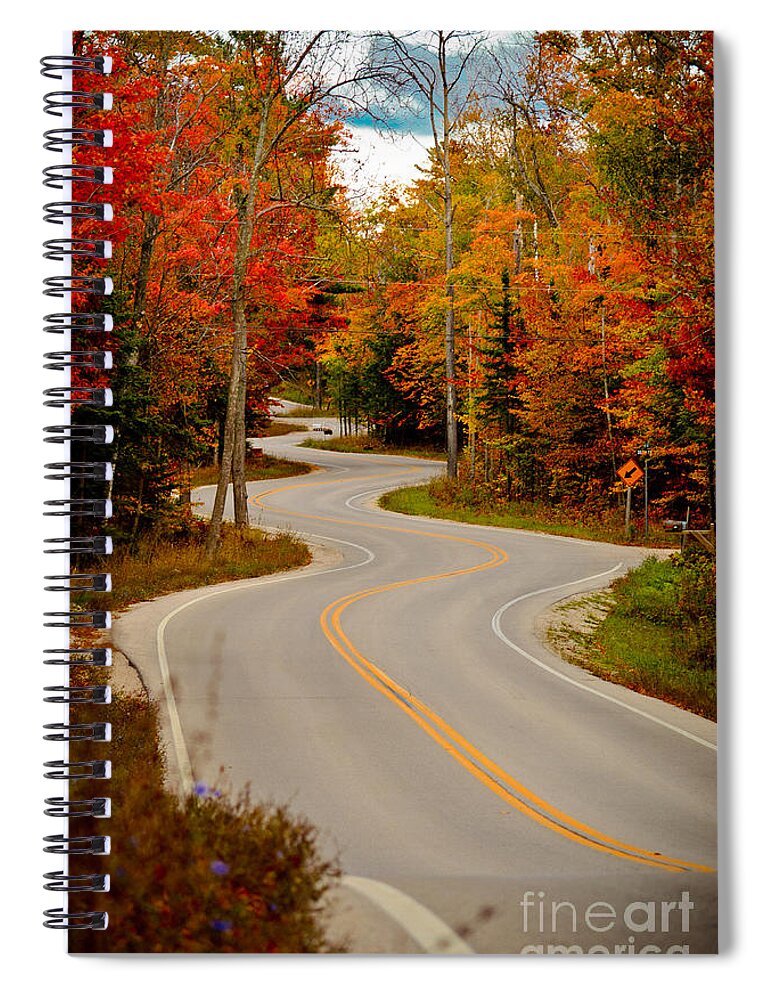 Door County Spiral Notebook featuring the photograph Asphalt Creek in Door County by Duluth To Door County Photography