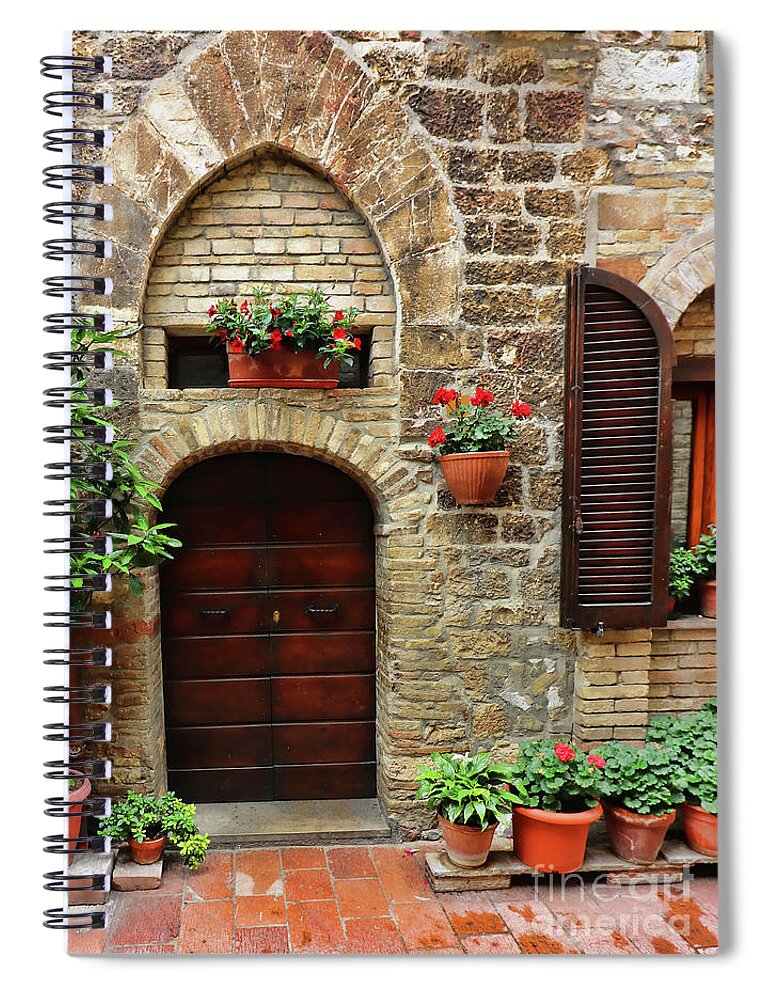 Assisi Spiral Notebook featuring the photograph Assisi Doors 0580 by Jack Schultz