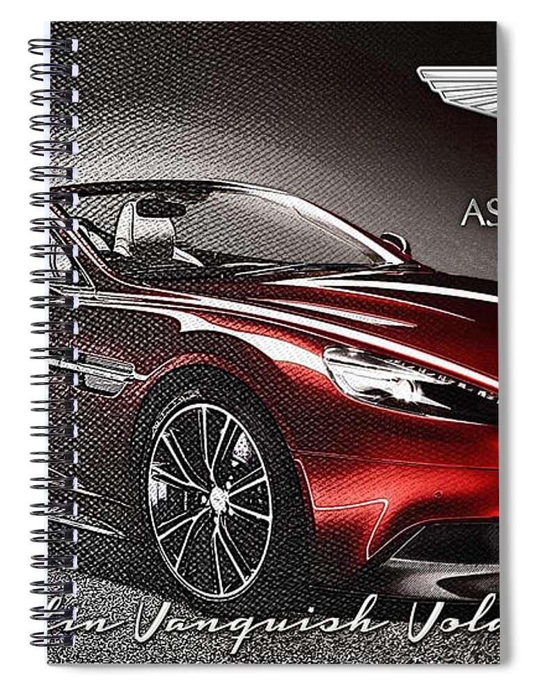 �wheels Of Fortune� Collection By Serge Averbukh Spiral Notebook featuring the photograph Aston Martin Vanquish Volante by Serge Averbukh