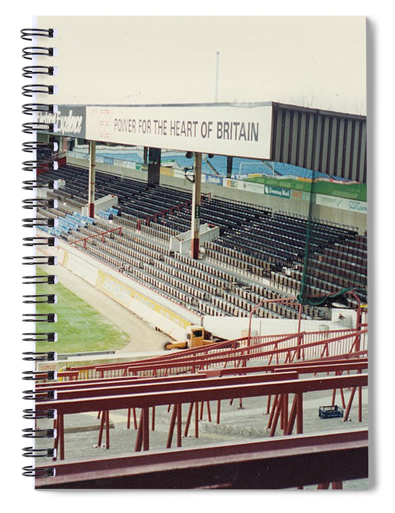 Aston Villa Spiral Notebook featuring the photograph Aston Villa - Villa Park - Witton Lane Stand 1 - April 1993 by Legendary Football Grounds