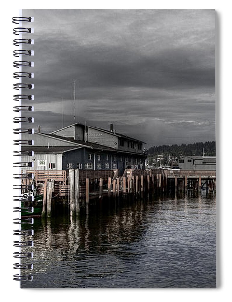Scenic Spiral Notebook featuring the photograph Astoria Waterfront 2 by Lee Santa