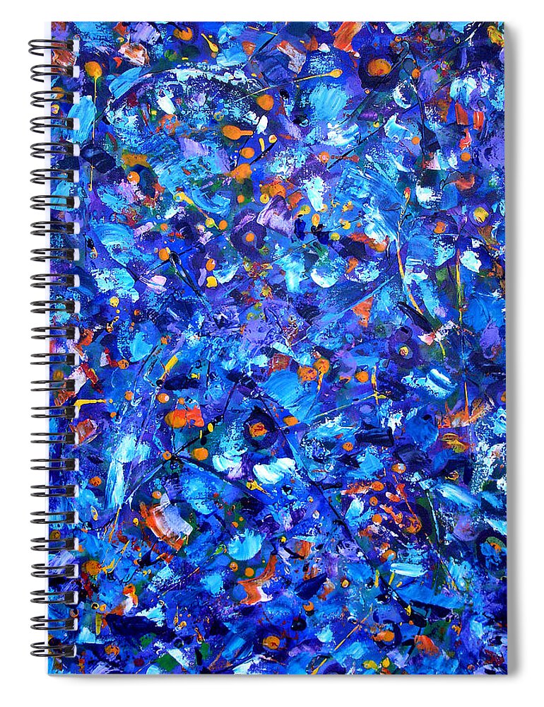 Acrylic Spiral Notebook featuring the painting Astral Projection by Lynda Lehmann