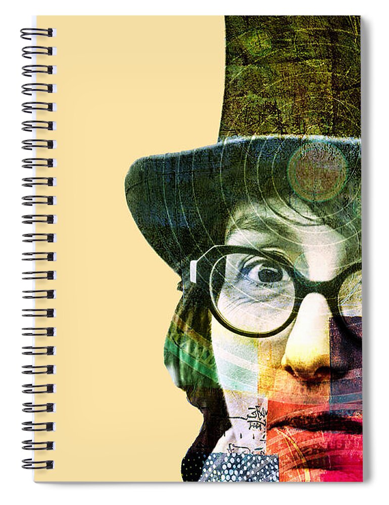 Astrologer Spiral Notebook featuring the mixed media Astrologer by Dominic Piperata