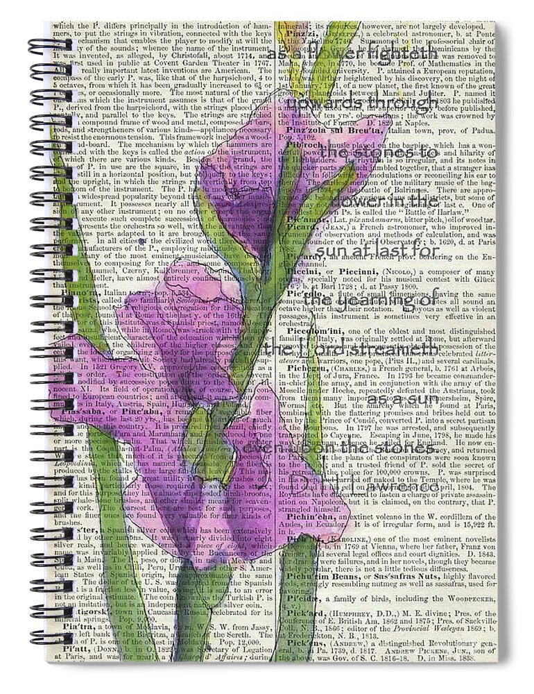 Gladiolus Spiral Notebook featuring the painting At Last In the Sunlight 2 by Maria Hunt