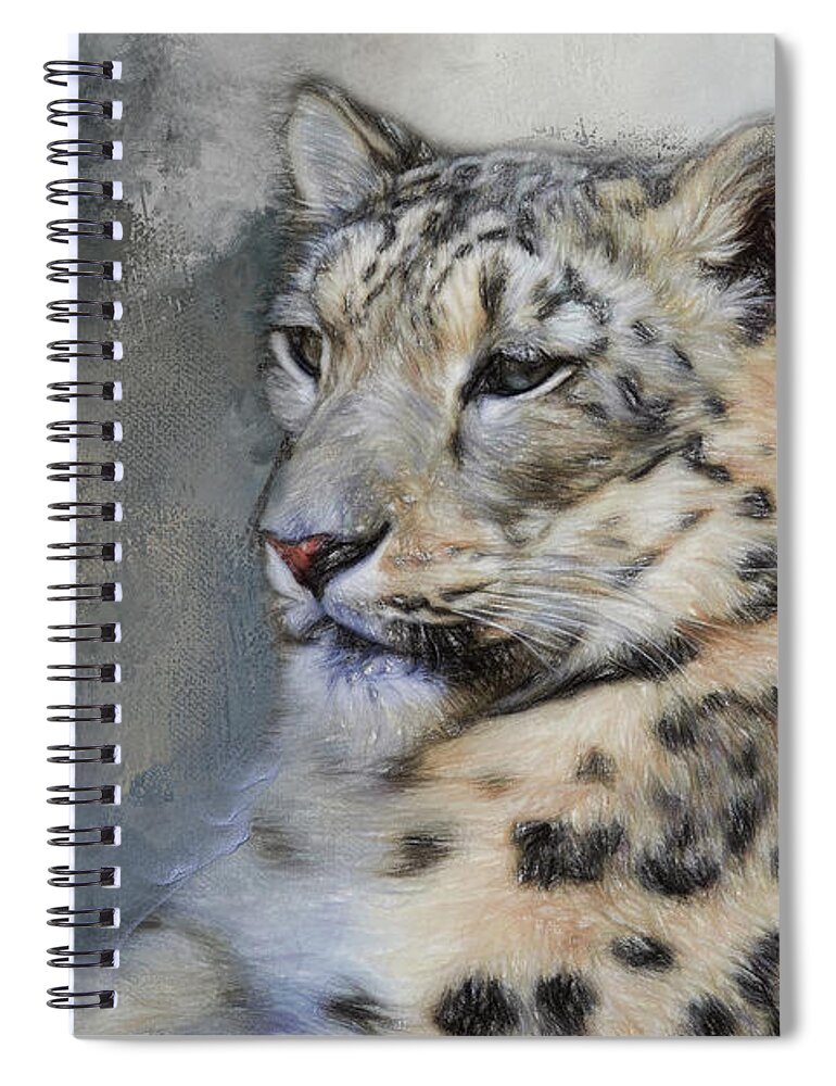 Jai Johnson Spiral Notebook featuring the painting At Peace by Jai Johnson