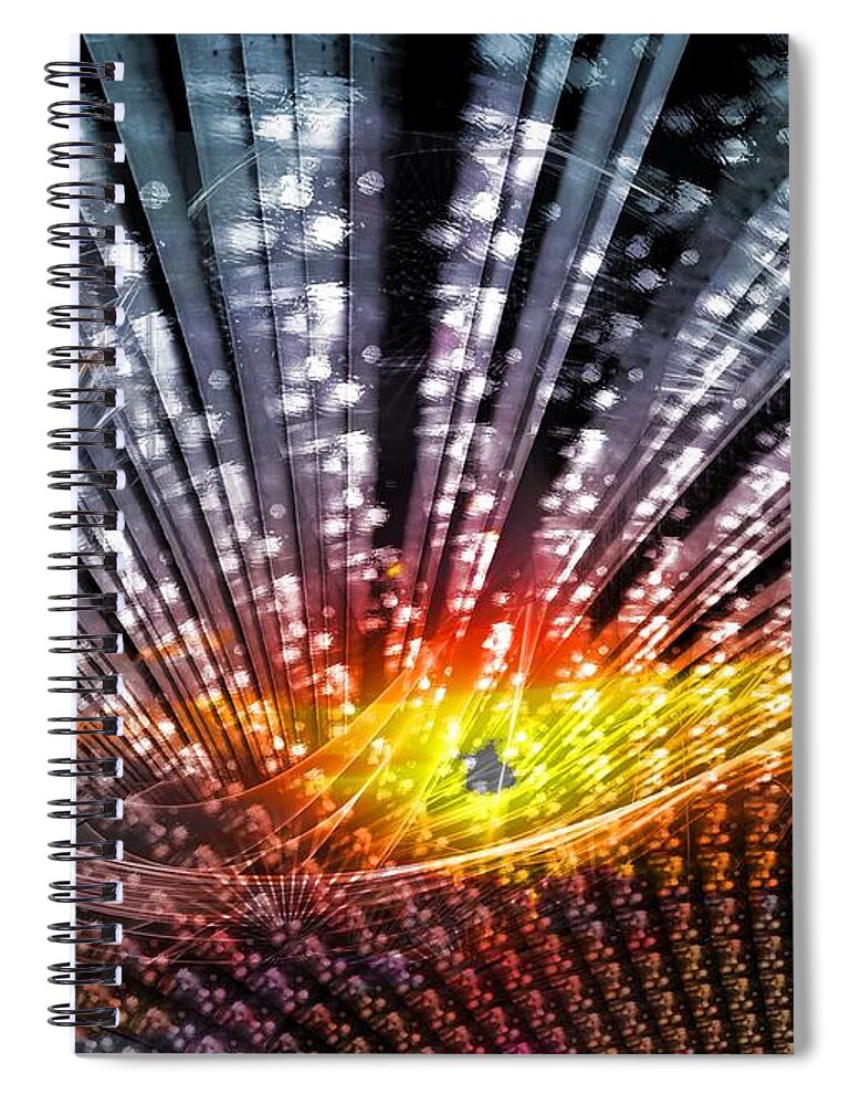 Abstract Spiral Notebook featuring the digital art At Sunset... by Art Di