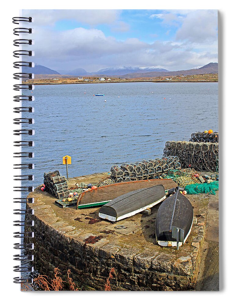 Boats Spiral Notebook featuring the photograph At the Dock by Jennifer Robin