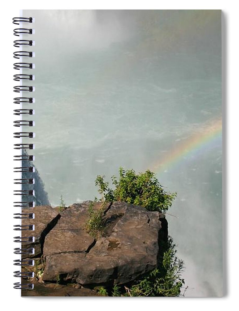 Niagara Falls Spiral Notebook featuring the photograph At The Edge by Living Color Photography Lorraine Lynch