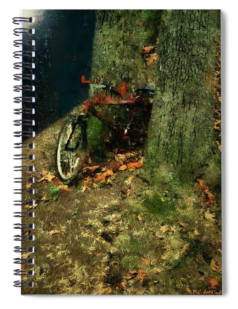 Landscape Spiral Notebook featuring the painting At the Edge of the World by RC DeWinter