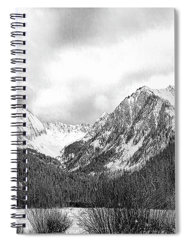 At The End Of Castle Creek Road B W Spiral Notebook featuring the photograph At the End of Castle Creek Road B W by Jemmy Archer
